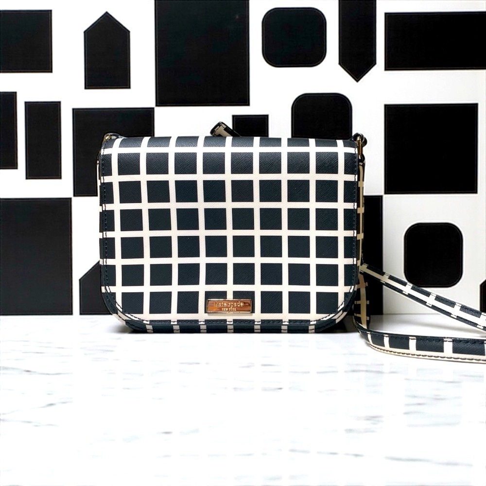 ‼️ SPRING SALE Kate Spade Carsen Laurel Way Printed Black & White Crossbody